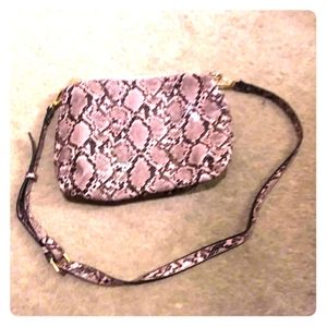 BN vegan leather crossbody bag snakeskin print